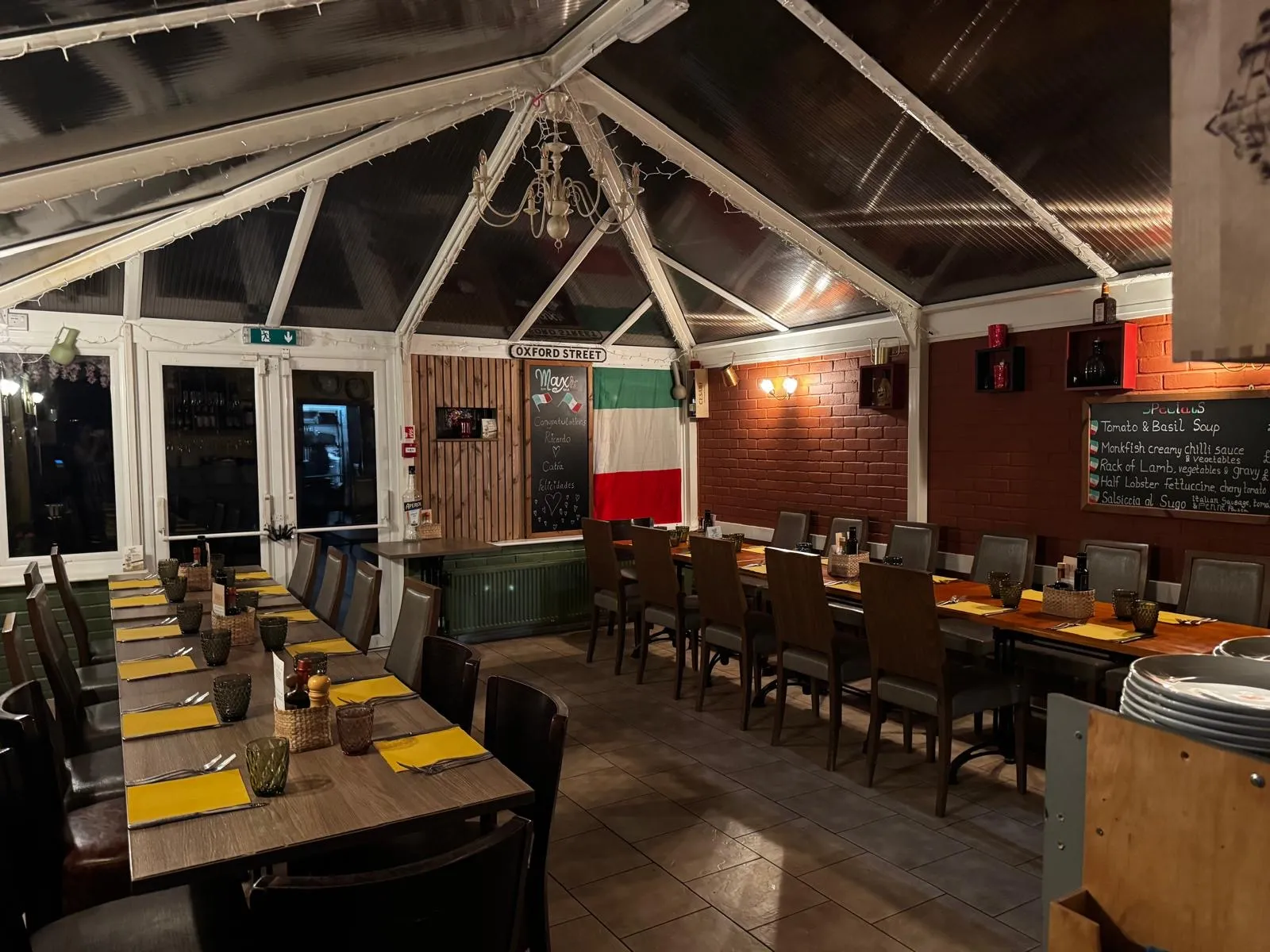 The Conservatory — private dining at Max's Brasserie, Southampton