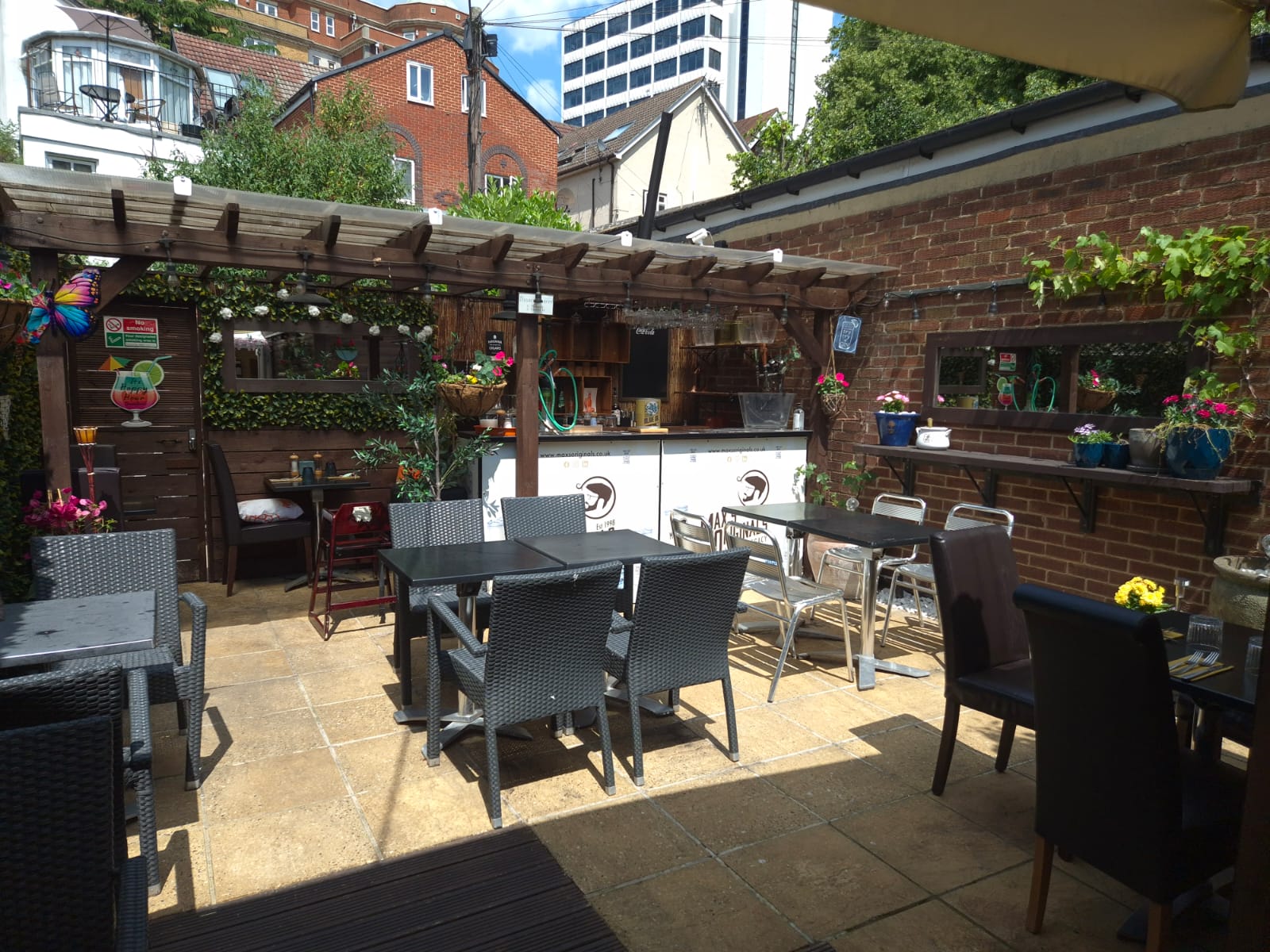 The Terrace — private dining at Max's Brasserie, Southampton